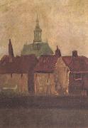 Vincent Van Gogh, Cluster of Old Houses with the New Church in The Hague (nn04)